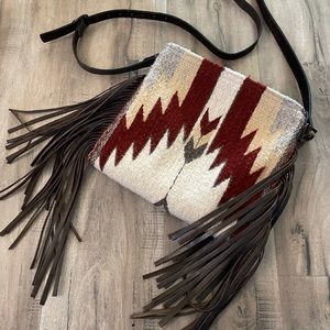 MZ wool leather crossbody bag🧡